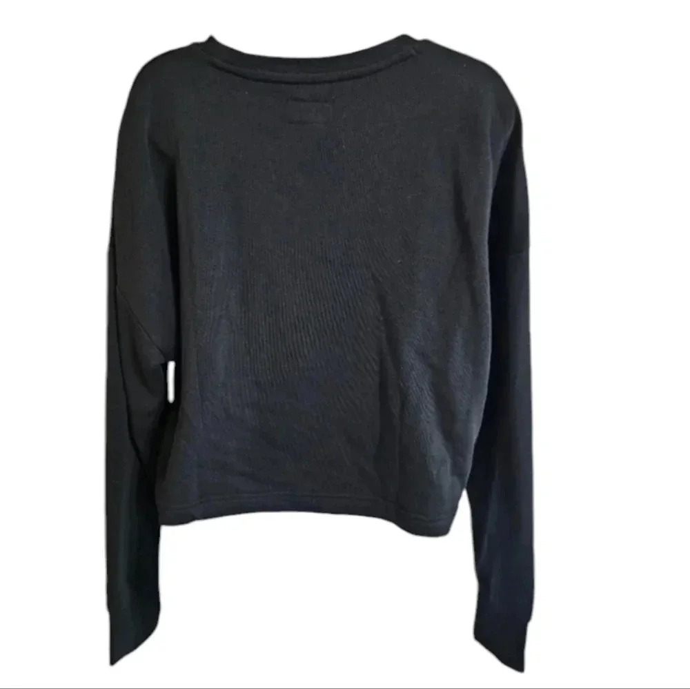 Converse All Star Cropped Sweatshirt L – Y2K Streetwear Skater Academia Style - Picture 4 of 8